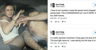 Guy Mistakes Couple Getting It On In A Car As A Hostage Situation