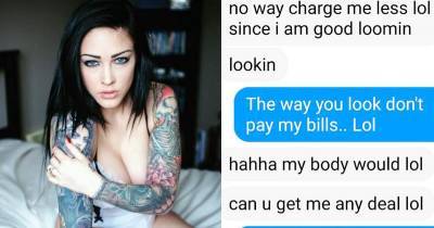 Girl Gets Owned After Attempting To Trade Her Body For A Tattoo