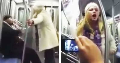 Lady Tries To Start A Fight On The Subway
