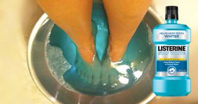 She Soaks Her Feet In A Bowl Of Listerine, The Reason Why Is Genius!