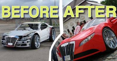 He Turns Scrap Cars Into Beautiful Sports Cars Using EXPANDING FOAM