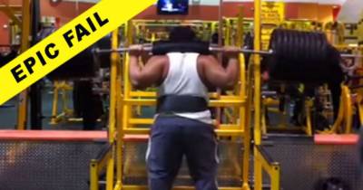 This Guy Tried To Squat 855 Pounds And As You Can Probably Guess It Didn't Turn Out Too Well