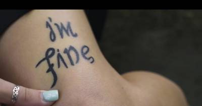 This 'I'm Fine' Tattoo Is An Optical Illusion With A Very Important Meaning.