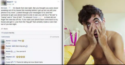 Guy Leaves Phone Behind After One Night Stand, Girl Completely Destroys Him On Facebook