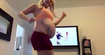 At 38 Weeks Pregnant, She Dances To Justin Bieber's 'Sorry' And Just Moments After She...