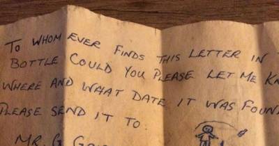 Man Reunited With A Message In A Bottle Dropped Into The Sea 23 Years Ago