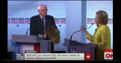 Bernie Sanders Gives Hillary The Cymbals