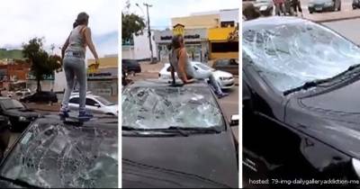 This Wife Destroys Her Husband's Car After Catching Him With His Alleged Lover