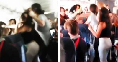 Guy Snapchats Fight Thats Erupts On Airplane After Two Women Play Boom Box