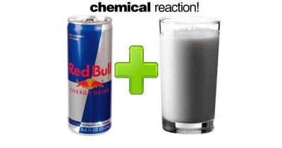 Here's What Happens When You Mix Milk And Red Bull?