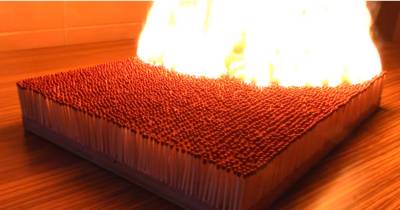 Watching 6000 Matches Being Lit Is Oddly Satisfying!