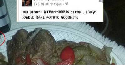 Embarrassing... Woman Posts Picture Of Her &ldquo;TASTY&rdquo; Meal On Facebook. But Didn&rsquo;t Notice Her Little Friend To The Side Of The Plate.
