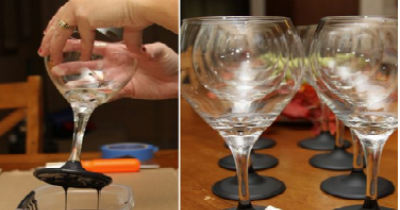 She Dipped The Base Of The Wine Glass In THIS! The End Result? Hosting A Party Has NEVER Been Easier!