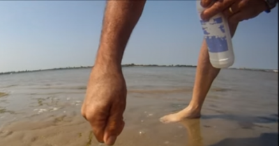 He Poured Salt On The Beach To Catch Something That will Give You The Creeps