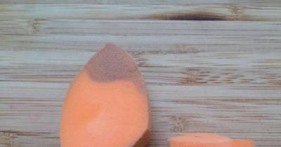 She Cuts Her Beauty Blender In Half, What She Saw Next Was The Grossest Thing Ever!