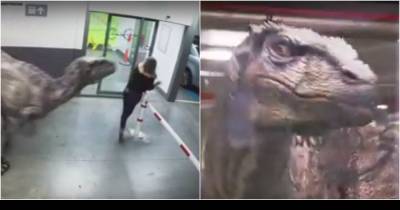 Dangerous Creature Chasing People In A Parking Garage