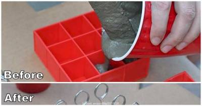 I Was Confused When She Poured Cement Into An Ice Cube Tray, But What She Makes Is SO Cute!