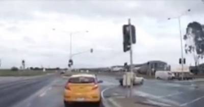 Spooky Dash Cam Footage Shows 'Ghost Car Appear Out Of Nowhere Before Slamming Into Truck'