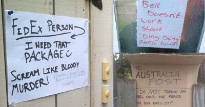 Funny Notes Left For The Delivery Guy