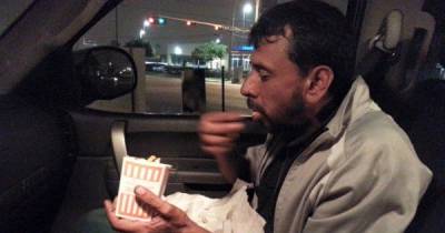 He Buys A Homeless Man Food. Suddenly, The Man Realizes This- He's Left Speechless...