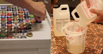 Man Lines Up Pennies On A Table. Hours Later? This Is A Totally Awesome DIY Idea