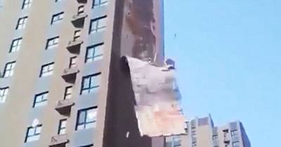 Shocking Moment When High-Rise Building Peels Away And Collapses