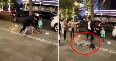 Man Brutally Beats His Wife In Public...With Their Daughter Witnessing The Cruel Act