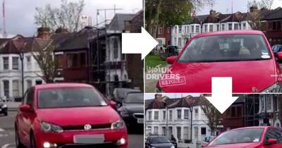 Moment Motorist Comes Head On With Another Car After Driving On Wrong Side Of London Street &lsquo;To Skip Traffic&rsquo;