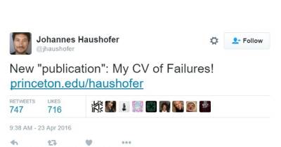 This Professor Posted A Resume Of His Failures. Now Those 'Mistakes' Are Going Viral