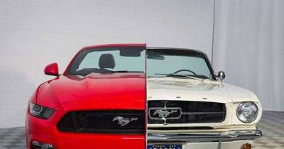 Automaker Builds Display Car With 1965 & 2015 Mustangs