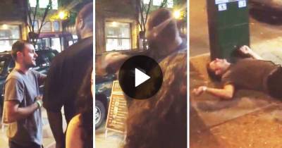 Bouncer Knocks Out Drunk After Wager To Allow Him In The Club