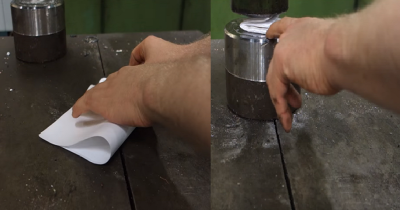 They Try To Fold Paper More Than Seven Times With Hydraulic Press, What Happens Next Will Blow Your Mind