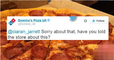 Domino&rsquo;s Apologises After Disgusting Object Is &lsquo;Found On Pizza&rsquo;