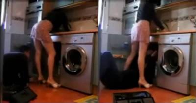 Husband Catches Wife On Hidden Camera Being A Bit Too Friendly With Plumber