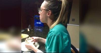 Husband Finds Wife Sitting Alone At Dinner Table, Then Takes A Closer Look And Realizes It...