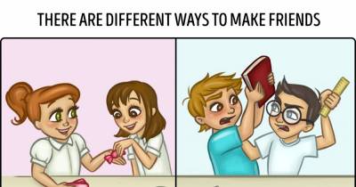 Truthful Cartoons About The Differences Between Female And Male Friendships