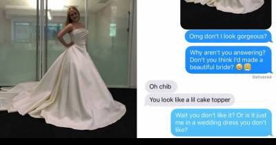 How 13 Boyfriends Reacted When Their Girlfriends Texted Them Pictures of Wedding Dresses