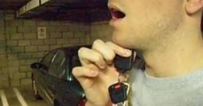 He Puts His Car Key Between His Neck And His Chin. Stupid? Not Really...