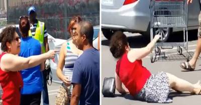 Little Guy Drops Lady Outside Costco Over Parking Space