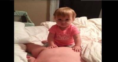 Mom Films Her Husband Sleeping And The Something Goes Horribly Wrong, Watch His Hand.