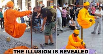 Ever Wondered How These Street Performers Appear Sitting In The Air
