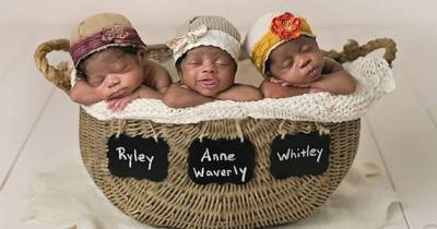 When They Had Triplets It Was A Shock But Look Closely At Their Faces, They've Got A Secret