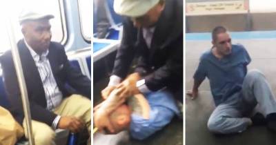 White Dude Gets Beat Up By Old Black Guy After Using The N-word