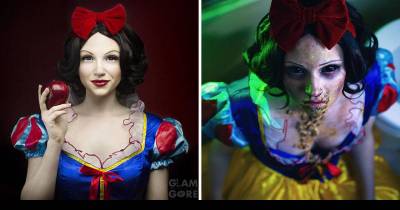 Glamorous And The Gory Side Of Disney Princess By An Amazing Make Up Artist
