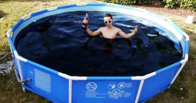 He Took A Bath In A Giant Coca-Cola Pool And Filled It With Mentos.