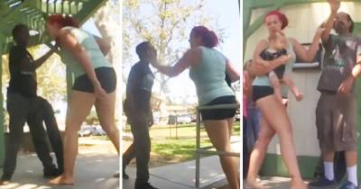 Angry Mother Spits In Kids Face After Skateboarding Dispute