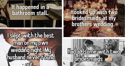 People Reveal Their Most Scandalous Wedding Hookups