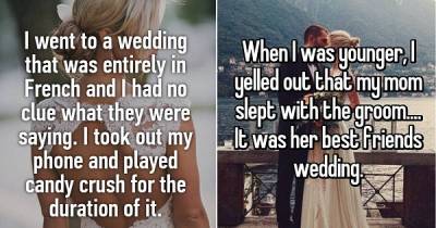 OMG Confessions From People Who Behaved Badly At A Wedding