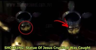 Statue Of Jesus Opens Eyes In Spooky Footage