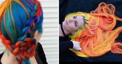 This Woman's Super Long Rainbow Hair is Seriously Magical!